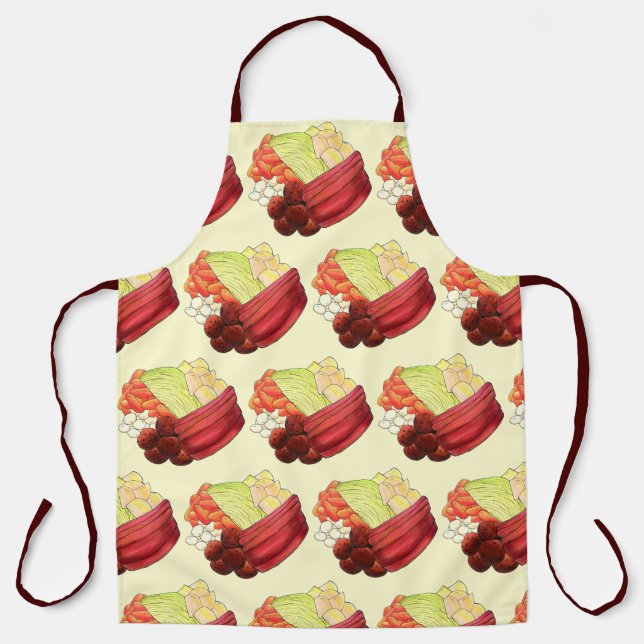 Delantal Refrigerio de carne de ternera hervida en Nueva In (Anverso)