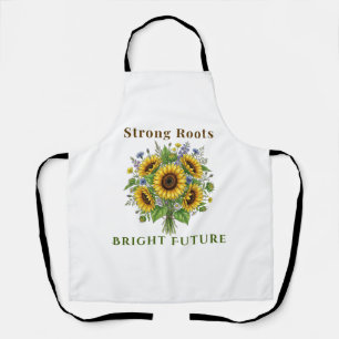 Delantal Regalo de Arte Floral Botánico de Girasoles Florec