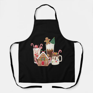 Delantal Regalo de café de Navidad de pan de jengibre amant