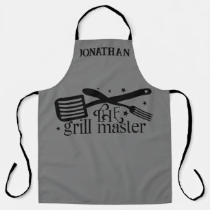 Delantal Regalo de Chef de Parrilla BBQ para Él Nombre
