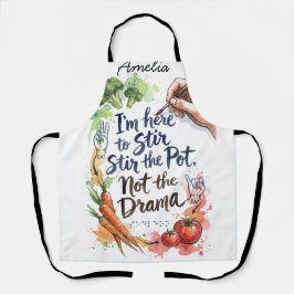 Delantal Regalo de chef divertido pintado a mano para cocin