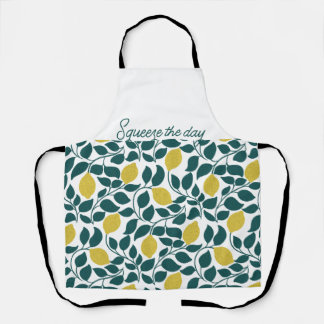 Delantal Regalo de cocina con estampado de limón para ella