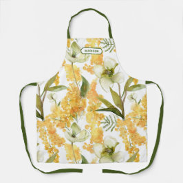 Delantal Regalo de cocina con nombre personalizado botánico