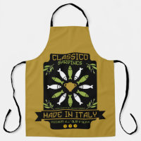 Regalo de cocina impresa de arte sardino italiano