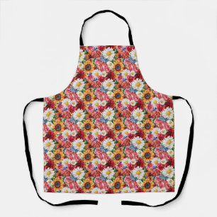 Delantal Regalo de Cumpleaños Arreglo Floral Vibrante