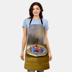 Delantal Regalo de dreidel de Hanukkah SlipperyJoe base oct