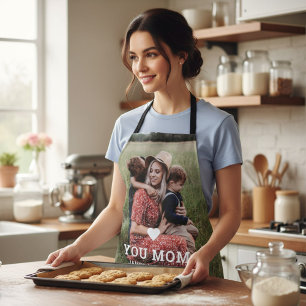 Delantal Regalo de Foto Corazón Cocina Te Amo Mamá