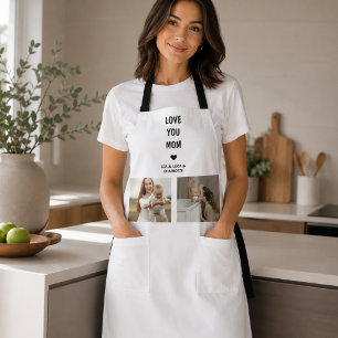 Delantal Regalo de Foto Personalizado Moderno para Mamá