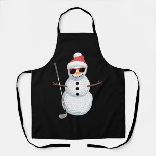 Delantal Regalo de golfista de Navidad de bola de golf de m
