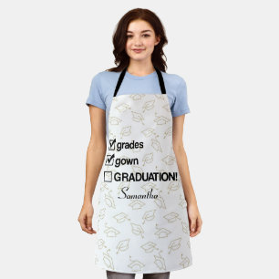 Delantal Regalo de graduación de nombre personalizado Gra