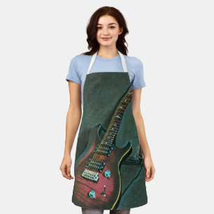 Delantal regalo de los amantes de la guitarra