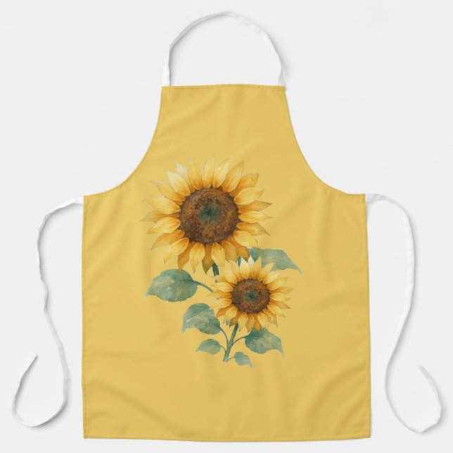 Delantal Regalo de los amantes de los girasoles (Anverso)