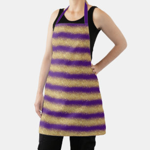 Delantal Regalo de lujo popular Purpurina de oro morado