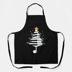 Delantal Regalo de música pianista de piano navideño