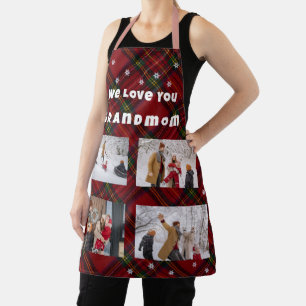Delantal Regalo de Navidad con Foto de la Abuela