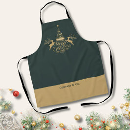 Delantal Regalo de Navidad Feliz con Nombre Personalizado p