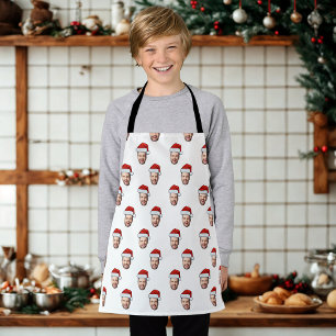 Delantal Regalo de Navidades de personalizado Face Photo Sa