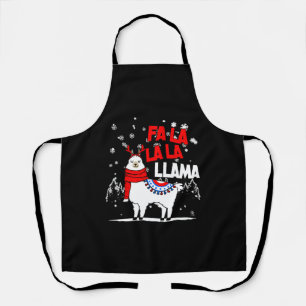 Delantal Regalo de Navidades Falalalala Llama