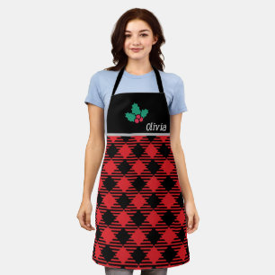 Delantal Regalo de Navidades personalizados del chef negro