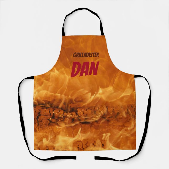 Delantal Regalo de papá de parrillada personalizada BBQ Apr (Anverso)
