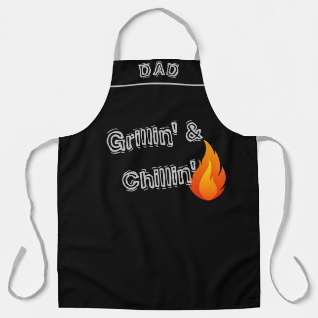 Delantal Regalo de parrillada de barbacoa personalizado del (Anverso)