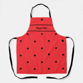 Delantal Regalo de Polka Dot Apron con nombre personalizado