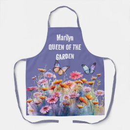 Delantal Regalo del Día de la Madre de la REINA del JARDÍN