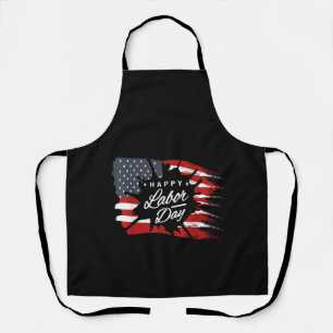 Delantal Regalo del Día del Trabajo Feliz Bandera Americana