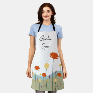 Delantal Regalo del jardín Queen Apron Floral Personalizado