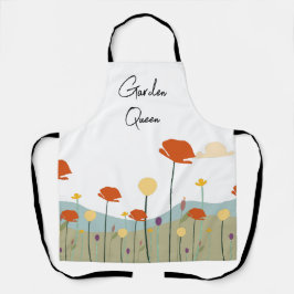 Delantal Regalo del jardín Queen Apron Floral Personalizado