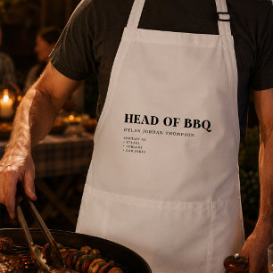 Delantal Regalo divertido de barbacoa para papá Jefe de bar