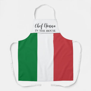 Delantal Regalo divertido de la bandera italiana para Nonna