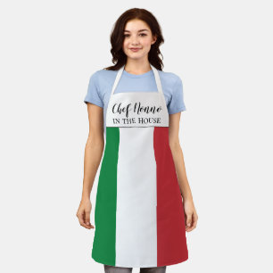 Delantal Regalo divertido de la bandera italiana para Nonno