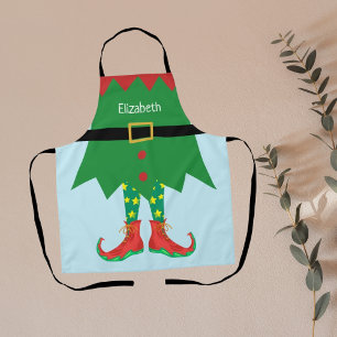 Delantal Regalo Divertido Elfo de Navidad Ayudante de Santa