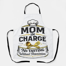 Delantal Regalo divertido para mamá al mando en la cocina