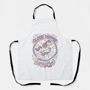 Delantal Regalo Divertido Unicornio Saltador de Nubes Unico