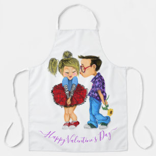 Delantal Regalo el día de San Valentín Amor Pareja Apron -