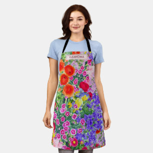 Delantal Regalo floral personalizado - Cumpleaños de la abu