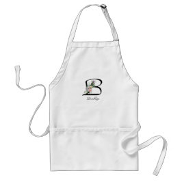 Delantal Regalo floral personalizado monograma de regalo Re