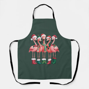 Delantal Regalo para amante de flamencos Navidad Feliz Navi