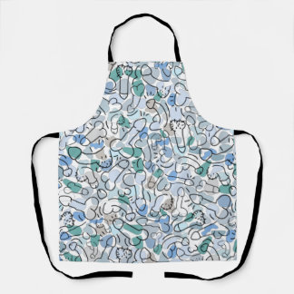 Delantal regalo para hombres de diversión azul