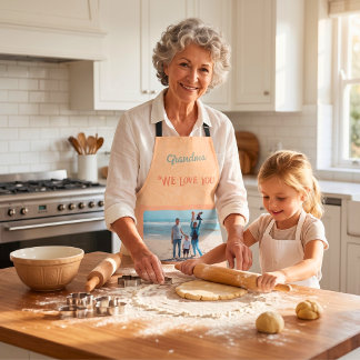 Delantal Regalo personalizado chic para abuela con texto y