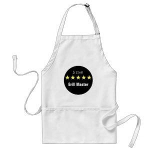Delantal Regalo Personalizado Cinco Estrellas Papá Chef Par