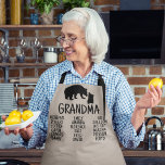 Delantal Regalo personalizado con los nombres de los nietos<br><div class="desc">¿Buscas un delantal personalizado para tu abuela? No hay más que probar los delantales de cocina grisácea y rústica. Estos delantales son perfectos para cocinar una tormenta en la cocina, y también hacen un gran regalo para la abuela. Ya sea que esté horneando galletas o parrillando hamburguesas, nuestros delantales la...</div>