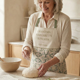 Delantal Regalo personalizado de cocina para abuela Botánic