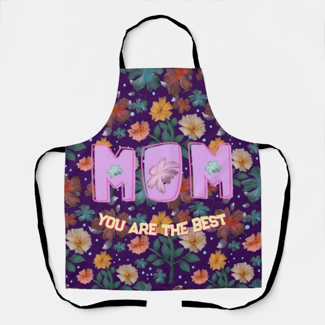 Delantal Regalo personalizado del día de la madre lumbar (Anverso)