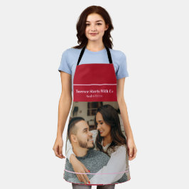 Delantal Regalo Romántico Personalizado con Foto y Texto -