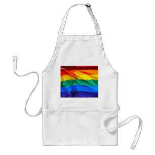 Delantal Regalos de la bandera de orgullo gay Wave artístic