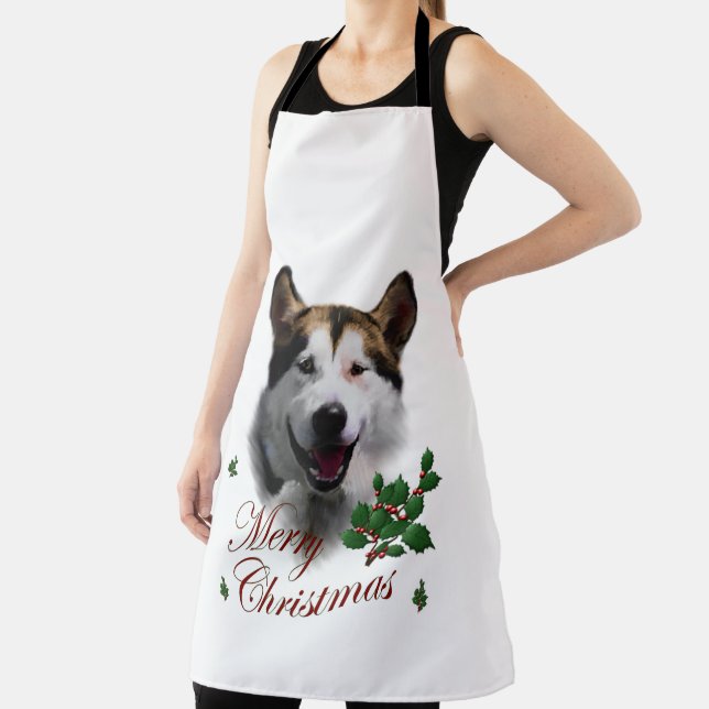 Delantal Regalos de Navidad para Alaskan Malamute (in situ)