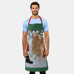 Delantal Regalos de Navidad para Golden Retriever Adorno